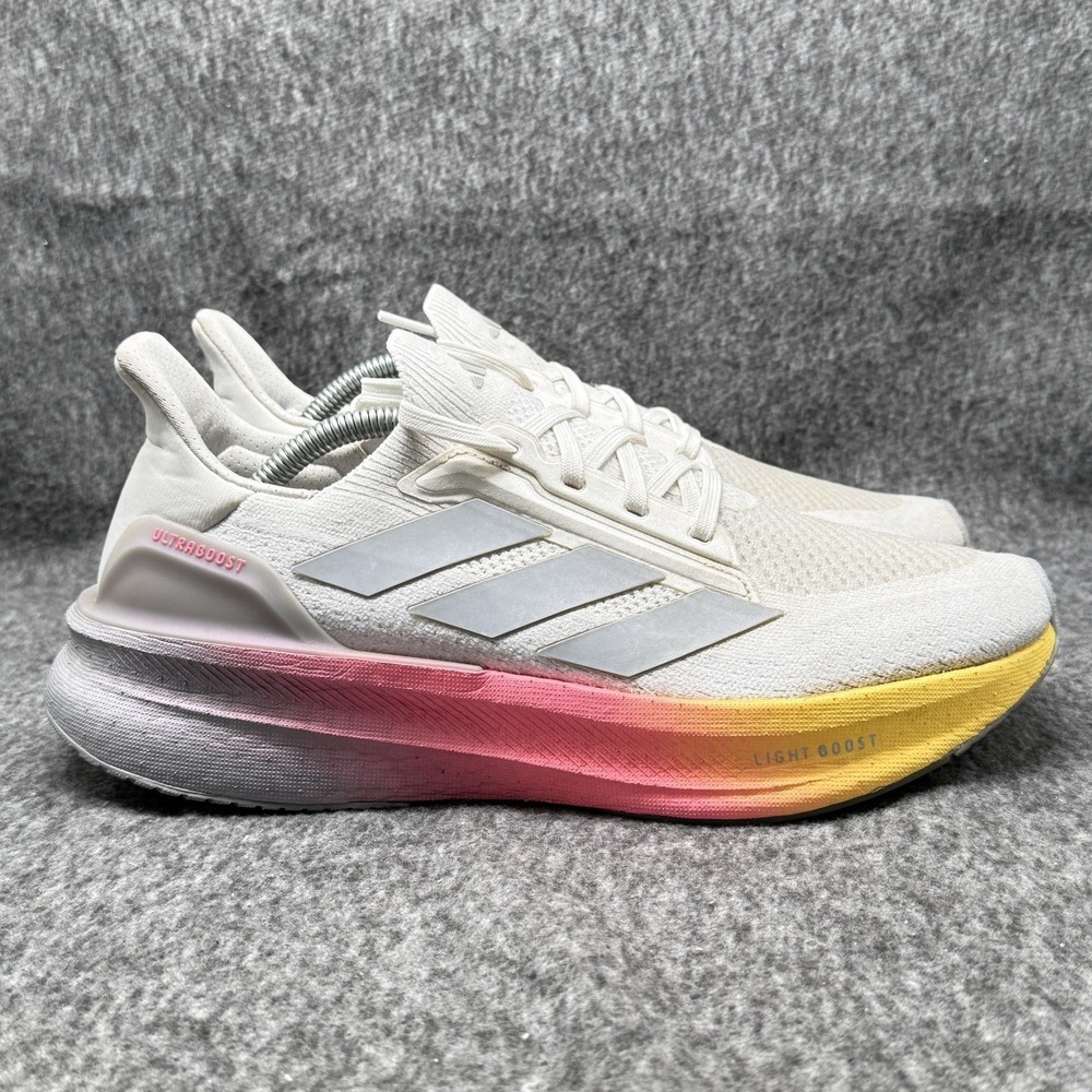 Adidas Ultraboost Light Men's Size 10 White Pink Yellow Run IH0636